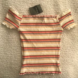 Forever 21.new.stretchy.off shoulder.shirt.size S